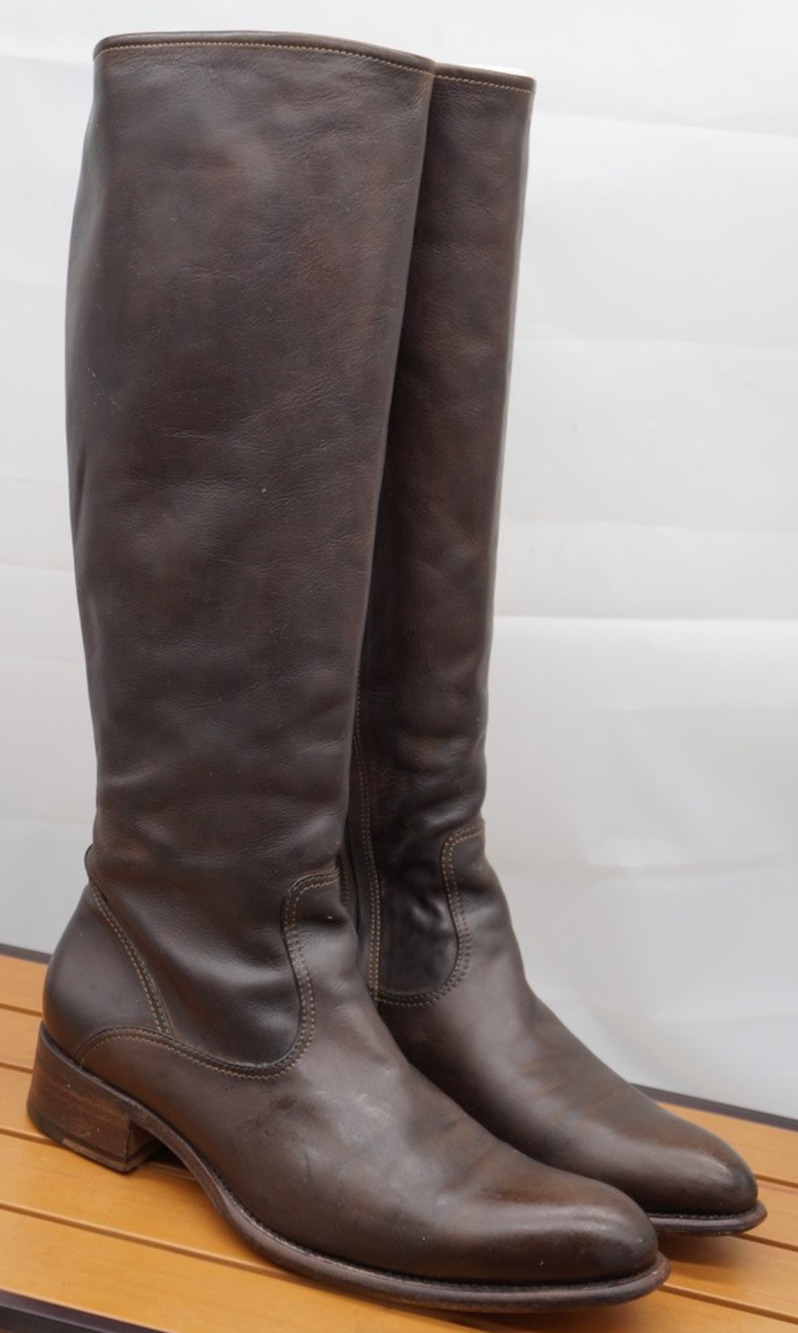 n.d.c Cindy Brown Leather Hand Made Riding Boots Size US 9 -EU 40 Made in EU